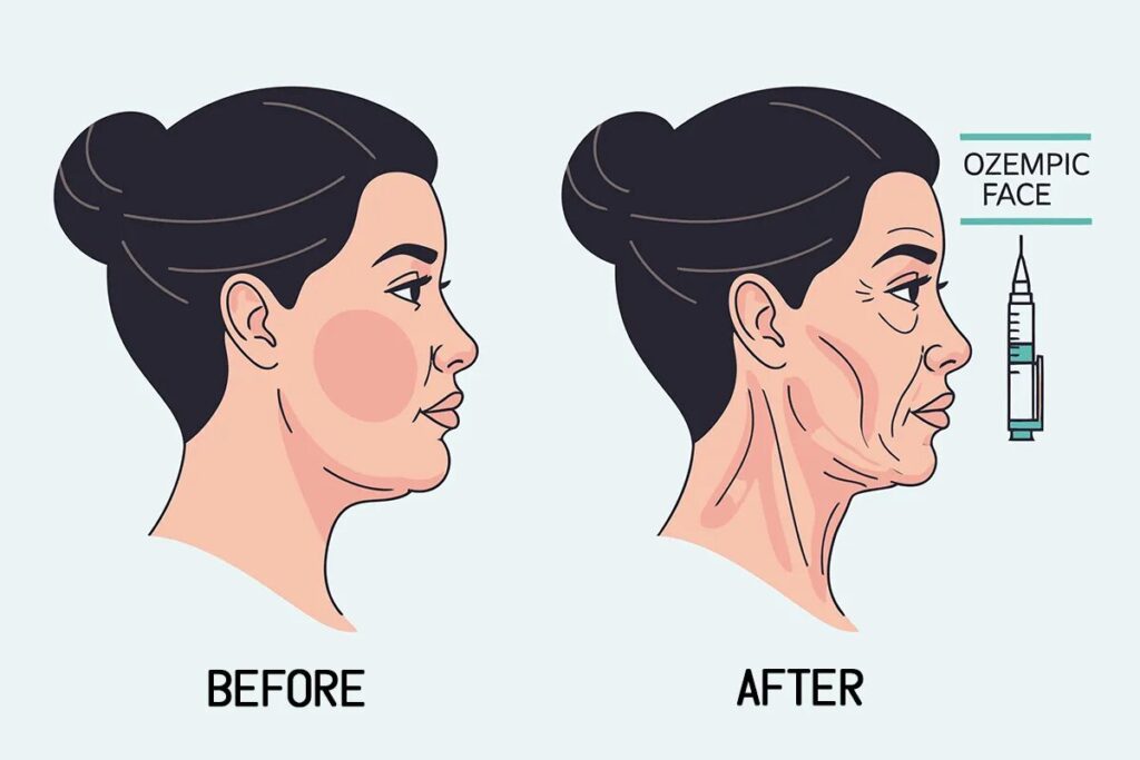صورت اوزمپیکی یا Ozempic face؛ علائم و نکات مهم در حوزه زیبایی و کاهش وزن